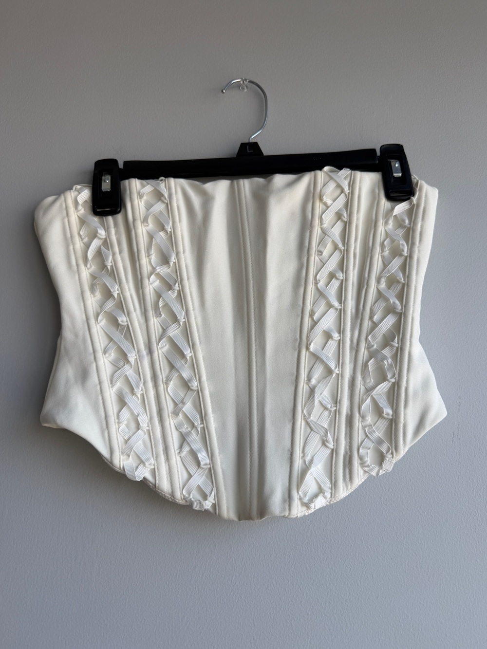 NWT Whitefox Ivory Lace-Up Corset Top